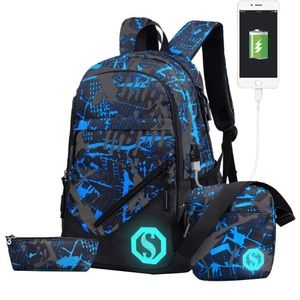 Kid’s Printed Utility Backpack & Lunch Bag Combo